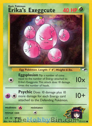 Erika's Exeggcute #77/132 Common - Gym Heroes Pokemon card