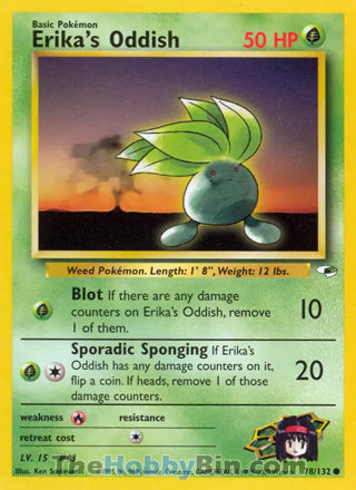Erika's Oddish #78/132 Common - Gym Heroes Pokemon card