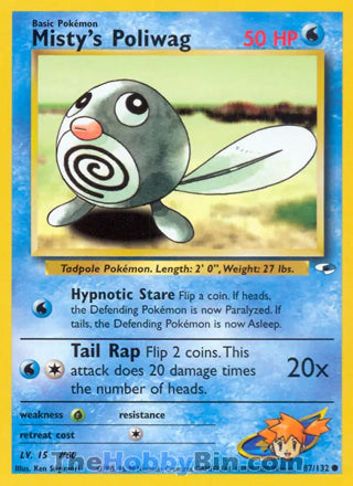 Misty's Poliwag Gym Heroes Common #87/132