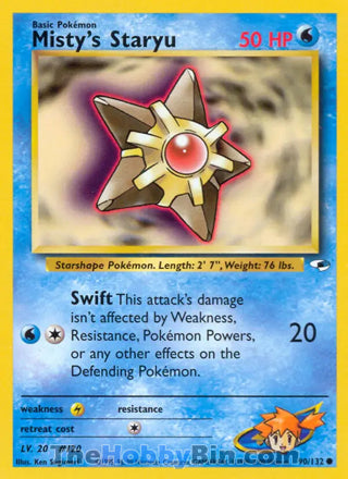 Misty's Staryu Gym Heroes Common #90/132