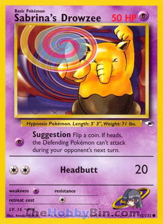 0092 Sabrina's Drowzee Common Gym Heroes