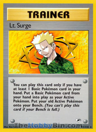 0101 Lt. Surge Rare Gym Heroes