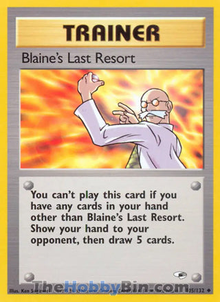 Blaine's Last Resort #105/132 Uncommon - Gym Heroes Pokemon card