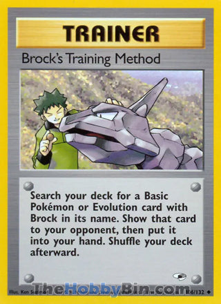 Brock's Training Method #106/132 Uncommon - Gym Heroes Pokemon card