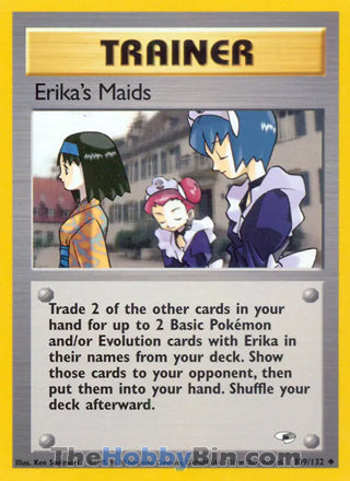 Erika's Maids #109/132 Uncommon - Gym Heroes Pokemon card