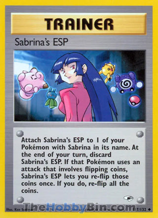 Sabrina's ESP #117/132 Uncommon - Gym Heroes Pokemon card
