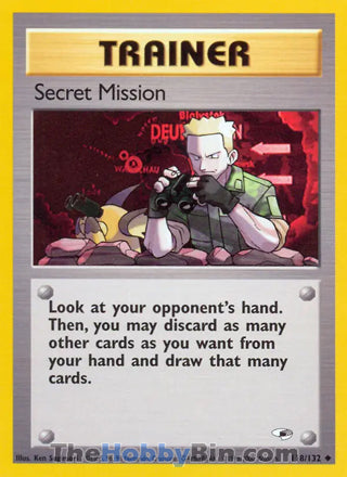 Secret Mission #118/132 Uncommon - Gym Heroes Pokemon card