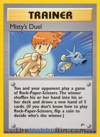 Misty's Duel #123/132 Common - Gym Heroes Pokemon card