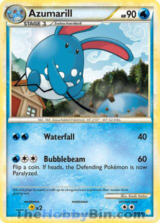 Azumarill HeartGold & SoulSilver Holo Rare #2/123