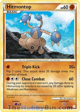 Hitmontop HeartGold & SoulSilver Holo Rare #5/123