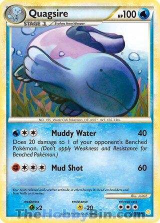 Quagsire HeartGold & SoulSilver Holo Rare #9/123