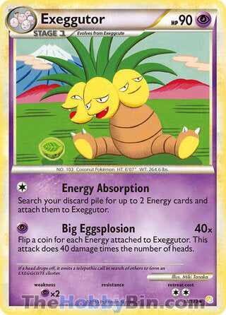 Exeggutor #18/123 Rare - HeartGold & SoulSilver Pokemon card