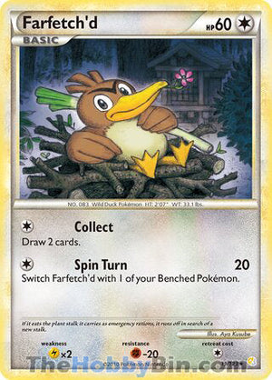 0019 Farfetch'd Rare HeartGold SoulSilver