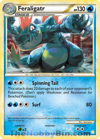 Feraligatr HeartGold & SoulSilver Rare #20/123