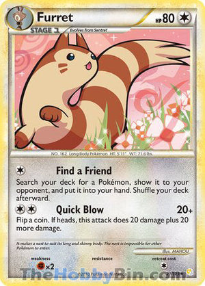 0021 Furret Rare HeartGold SoulSilver