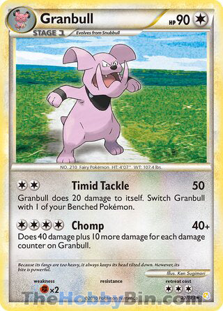 Granbull HeartGold & SoulSilver Rare #22/123