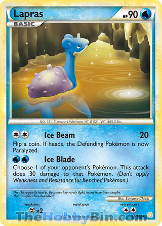 Lapras #24/123 Rare - HeartGold & SoulSilver Pokemon card