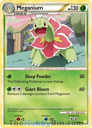 0026 Meganium Rare HeartGold SoulSilver