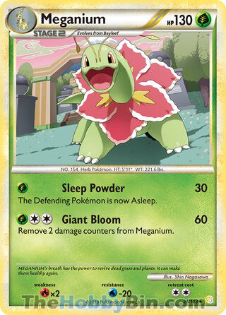0026 Meganium Rare HeartGold SoulSilver