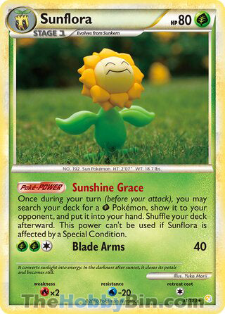 Sunflora #31/123 Rare - HeartGold & SoulSilver Pokemon card