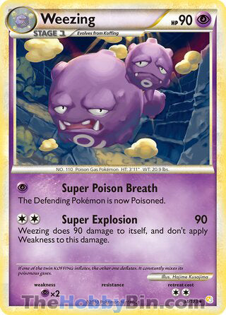 Weezing #34/123 Rare - HeartGold & SoulSilver Pokemon card