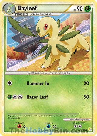 Bayleef #35/123 Uncommon - HeartGold & SoulSilver Pokemon card