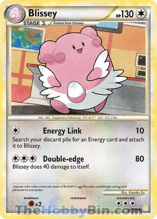 Blissey #36/123 Uncommon - HeartGold & SoulSilver Pokemon card