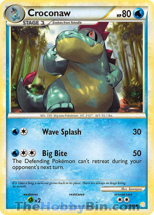 0038 Croconaw Uncommon HeartGold SoulSilver