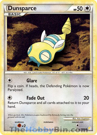 Dunsparce HeartGold & SoulSilver Uncommon #41/123