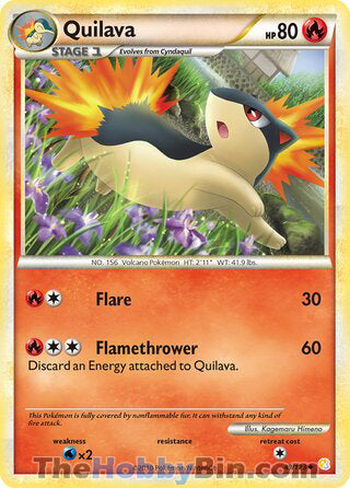 Quilava #49/123 Uncommon - HeartGold & SoulSilver Pokemon card