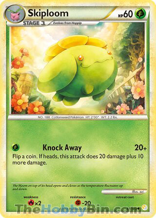 Skiploom #51/123 Uncommon - HeartGold & SoulSilver Pokemon card
