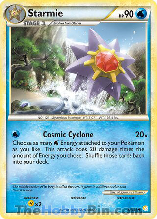 Starmie #53/123 Uncommon - HeartGold & SoulSilver Pokemon card