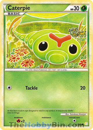 Caterpie #57/123 Common - HeartGold & SoulSilver Pokemon card