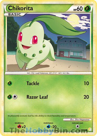 Chikorita #59/123 Common - HeartGold & SoulSilver Pokemon card