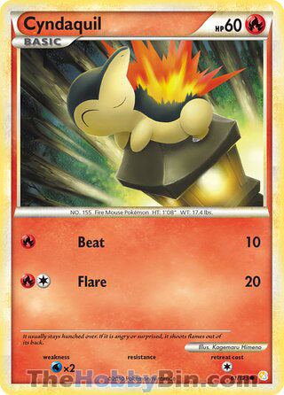 0061 Cyndaquil Common HeartGold SoulSilver