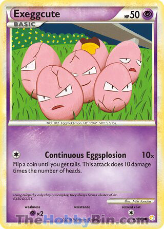 Exeggcute #63/123 Common - HeartGold & SoulSilver Pokemon card
