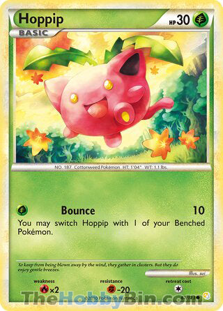 Hoppip #67/123 Common - HeartGold & SoulSilver Pokemon card