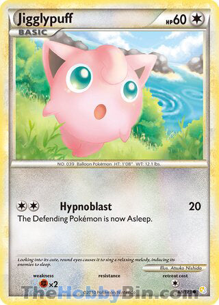 Jigglypuff #68/123 Common - HeartGold & SoulSilver Pokemon card