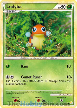 Ledyba #71/123 Common - HeartGold & SoulSilver Pokemon card