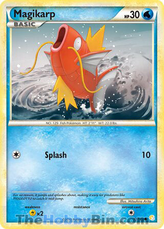 Magikarp #72/123 Common - HeartGold & SoulSilver Pokemon card