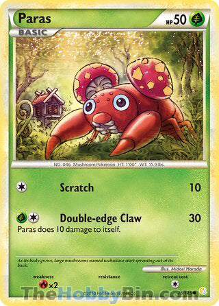 0076 Paras Common HeartGold SoulSilver