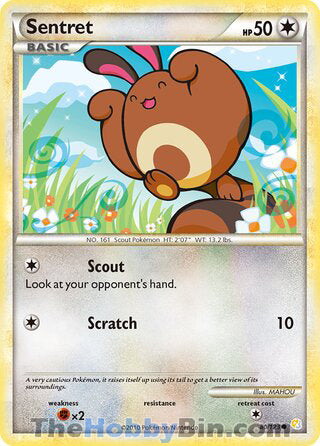 Sentret #80/123 Common - HeartGold & SoulSilver Pokemon card