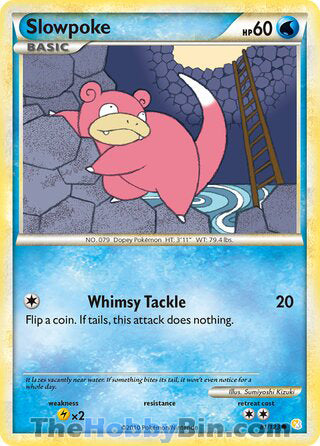Slowpoke #81/123 Common - HeartGold & SoulSilver Pokemon card