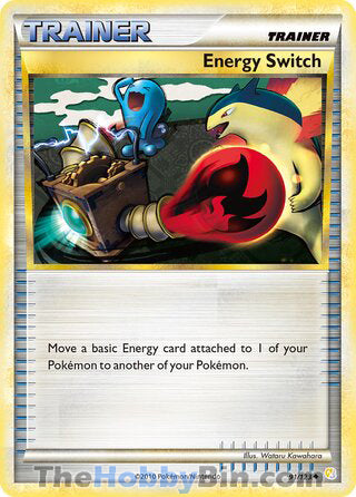 Energy Switch HeartGold & SoulSilver Uncommon #91/123