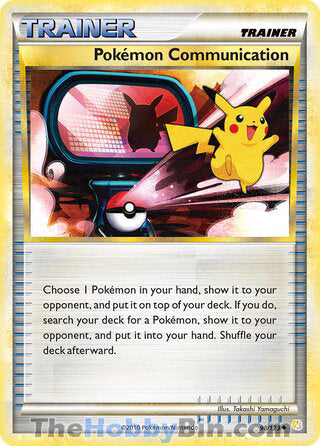 Pokemon Communication #98/123 Uncommon - HeartGold & SoulSilver Pokemon card