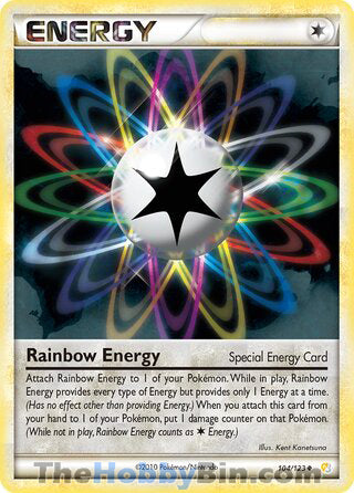 Rainbow Energy #104/123 Uncommon - HeartGold & SoulSilver Pokemon card