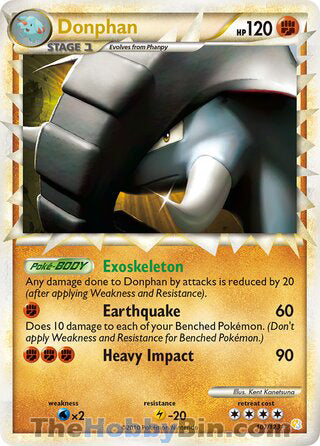 Donphan #107/123 Ultra Rare - HeartGold & SoulSilver Pokemon card