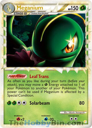 Meganium #109/123 Ultra Rare - HeartGold & SoulSilver Pokemon card