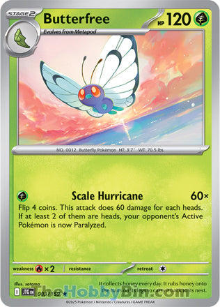 Butterfree #3/159 Rare - Journey Together Pokemon card