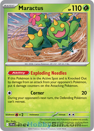 Maractus #8/159 Uncommon - Journey Together Pokemon card